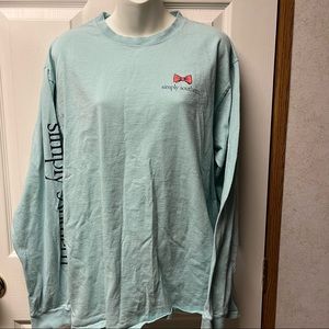 Simply southern light teal #hello fall size large l/s shirt